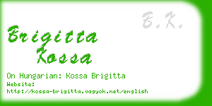 brigitta kossa business card